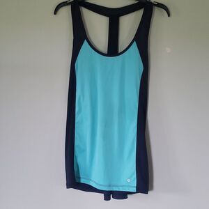 Xersion Women’s Sleeveless Turquoise Green Muscle Tank L | Quick-Dry Workout Tee